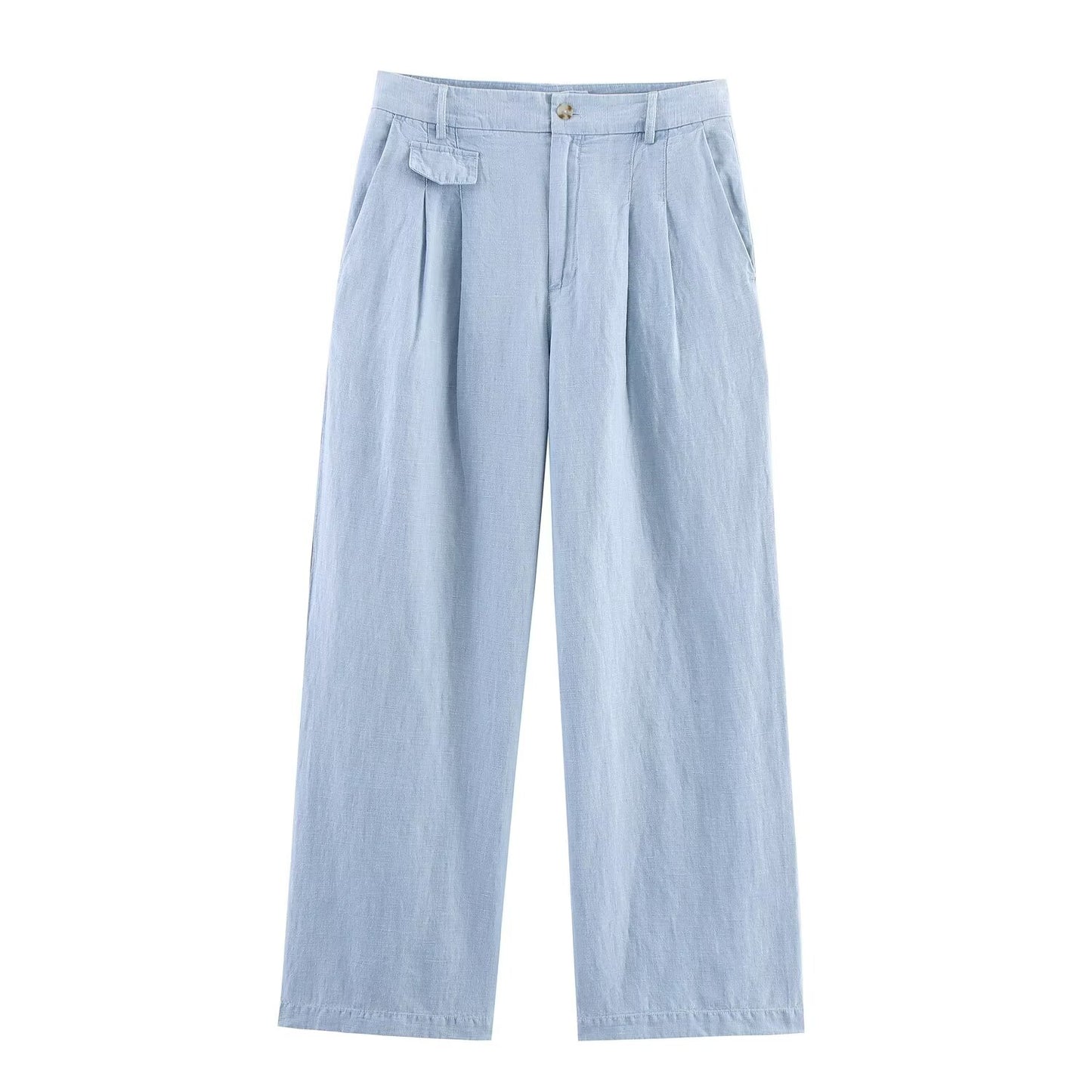 Women's new fashion long sleeved denim button up shirt+Pants suit