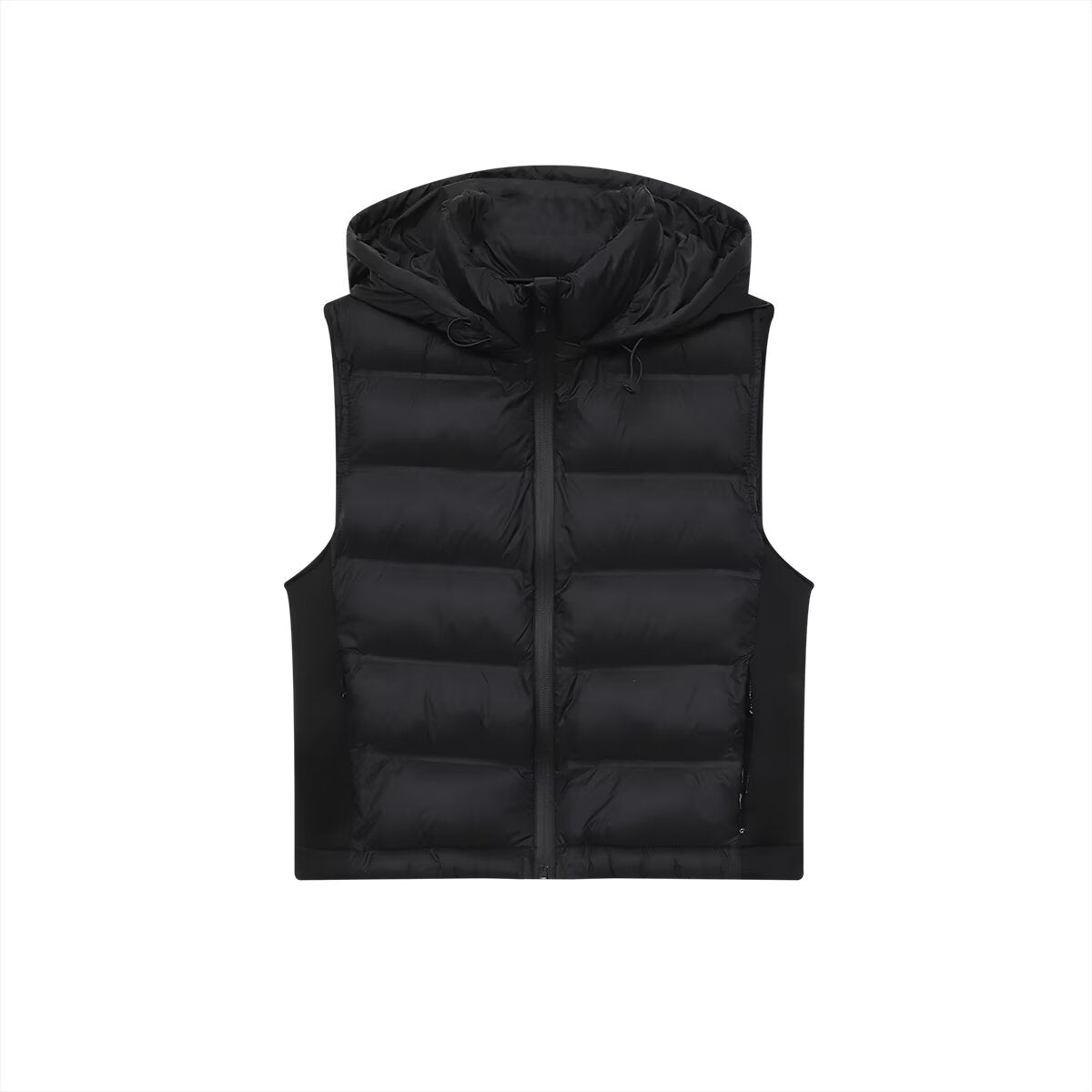 Women's sleeveless contrasting hooded cotton vest