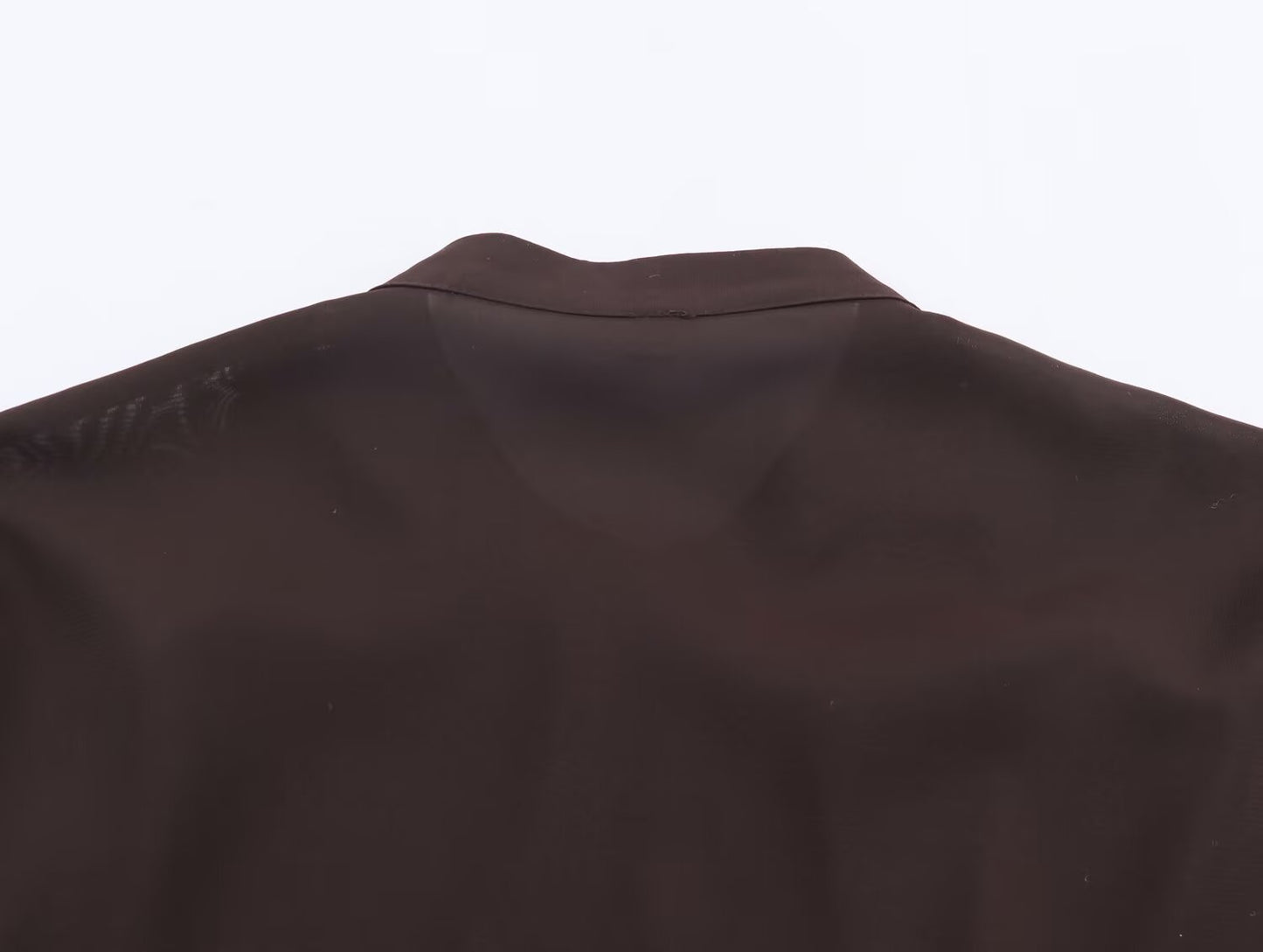 Women's loose draped ruffled long sleeved shirt