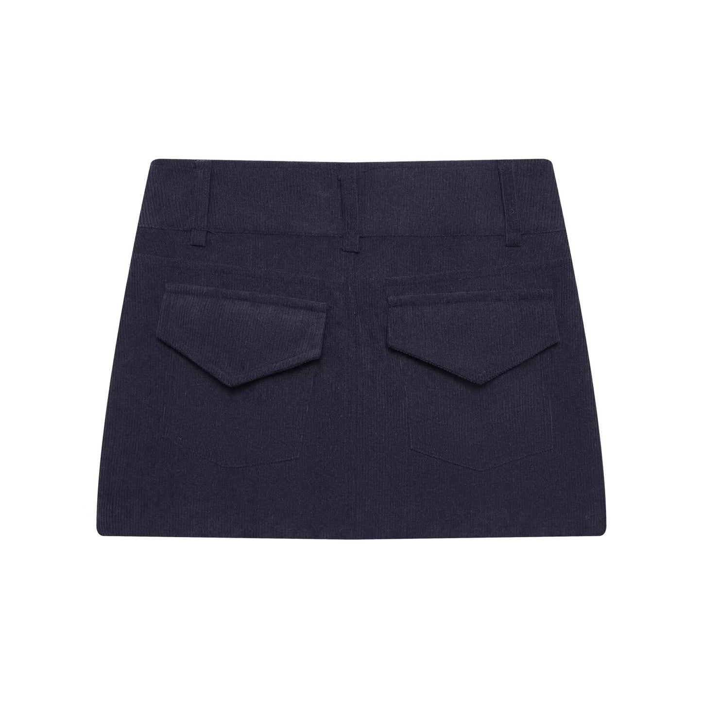 Women's Flip decoration slim corduroy mini skirt