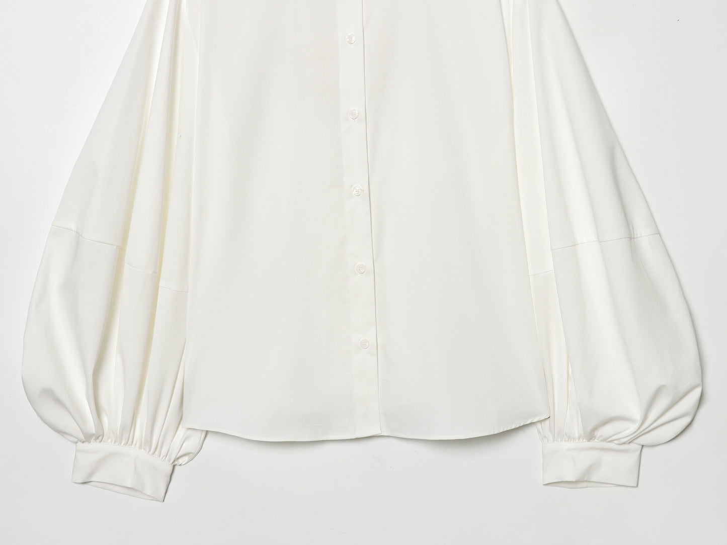 Women's loose puff sleeve poplin shirt