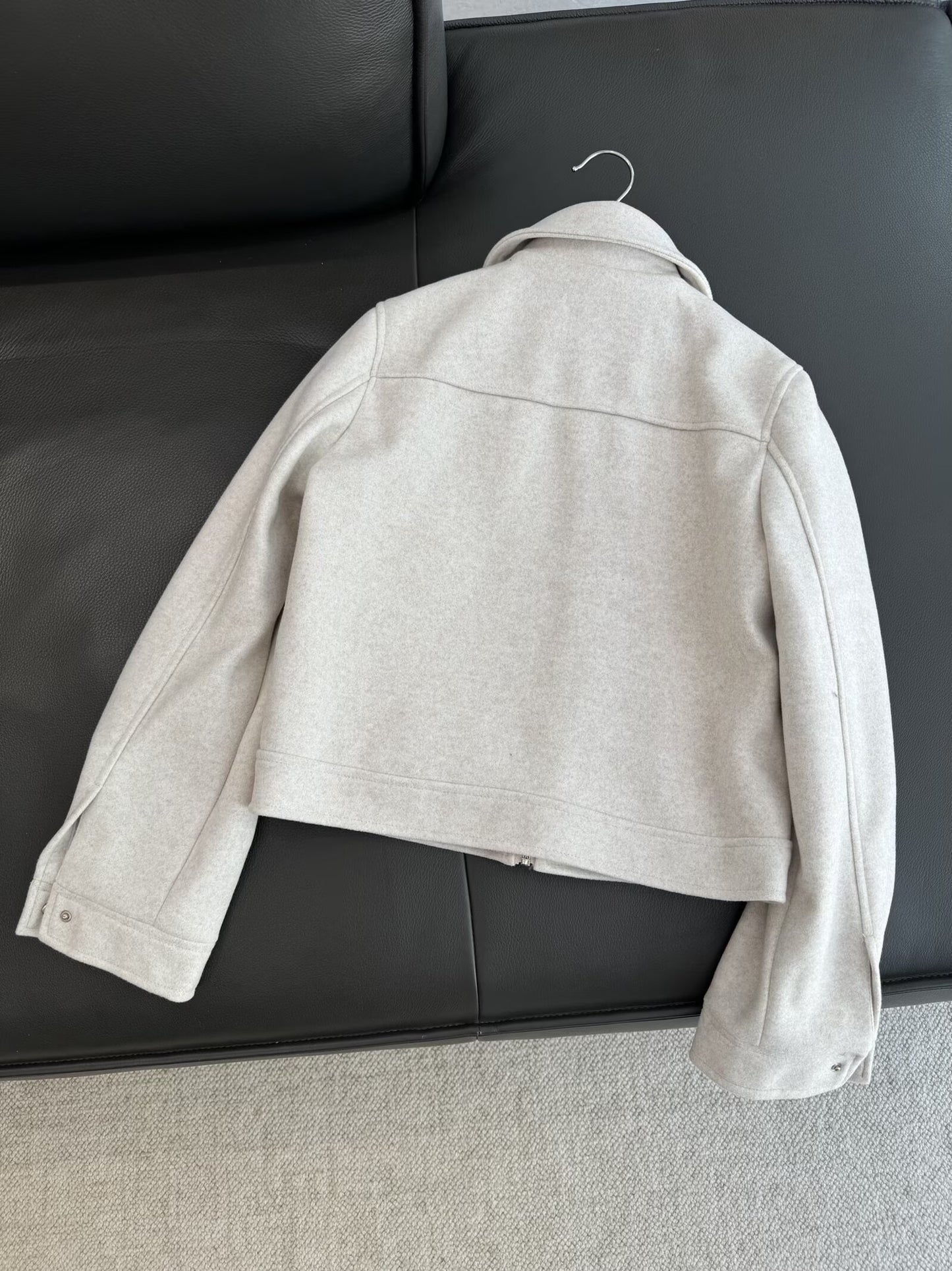 Women's 2025 new fashion soft texture zipper jacket Coat