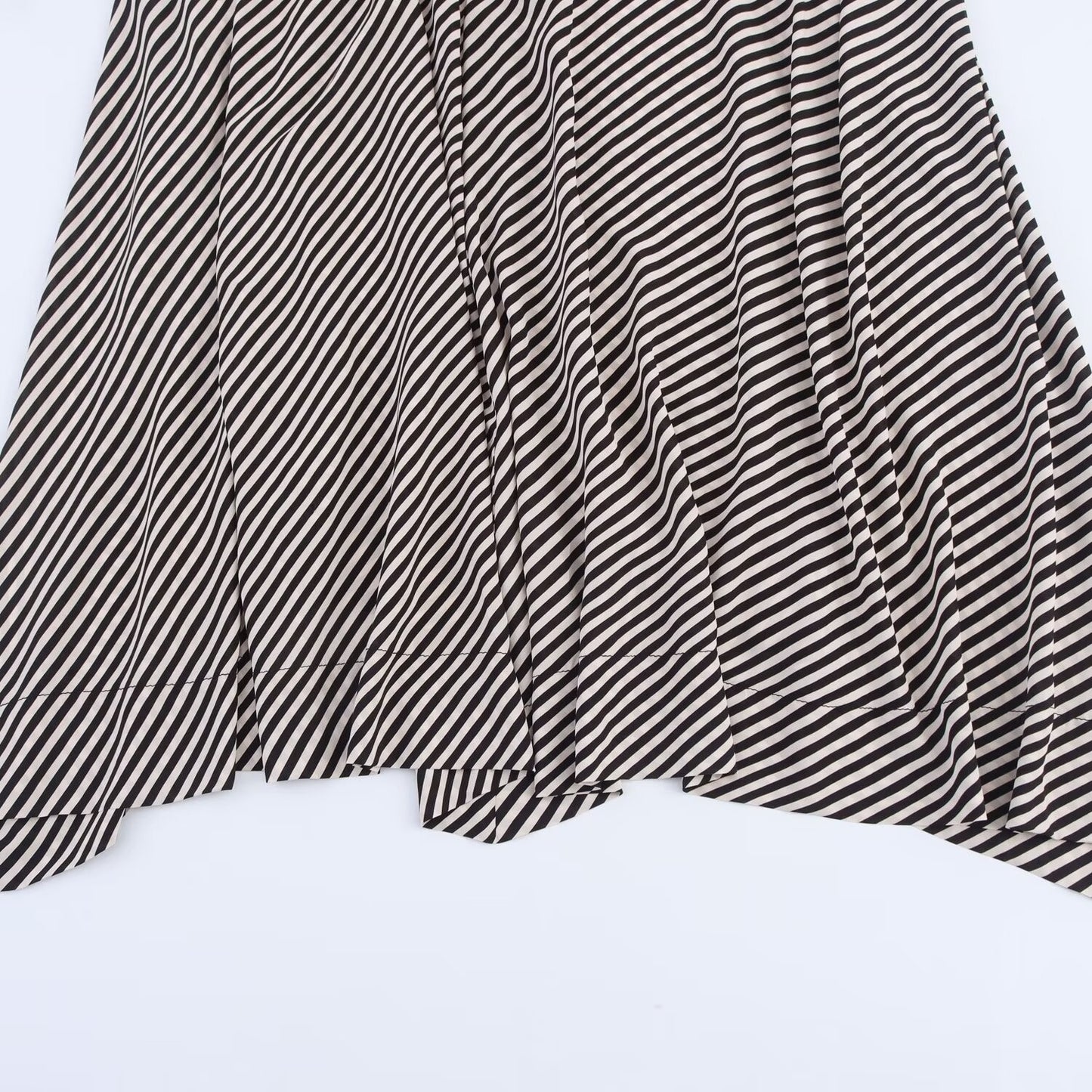 Women's New Fashion Sleeveless Striped Hanging Neck Midi Dress