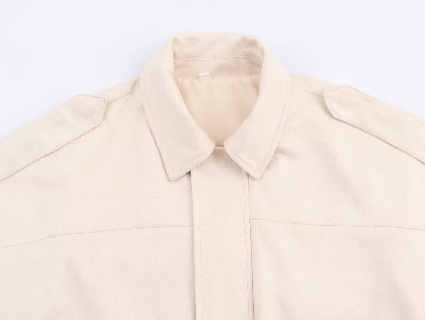 Women's new fashion faux suede effect loose flying jacket Coat