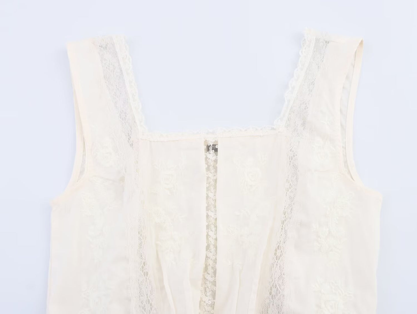 Women's new fashion lace decoration sleeveless underwear style top