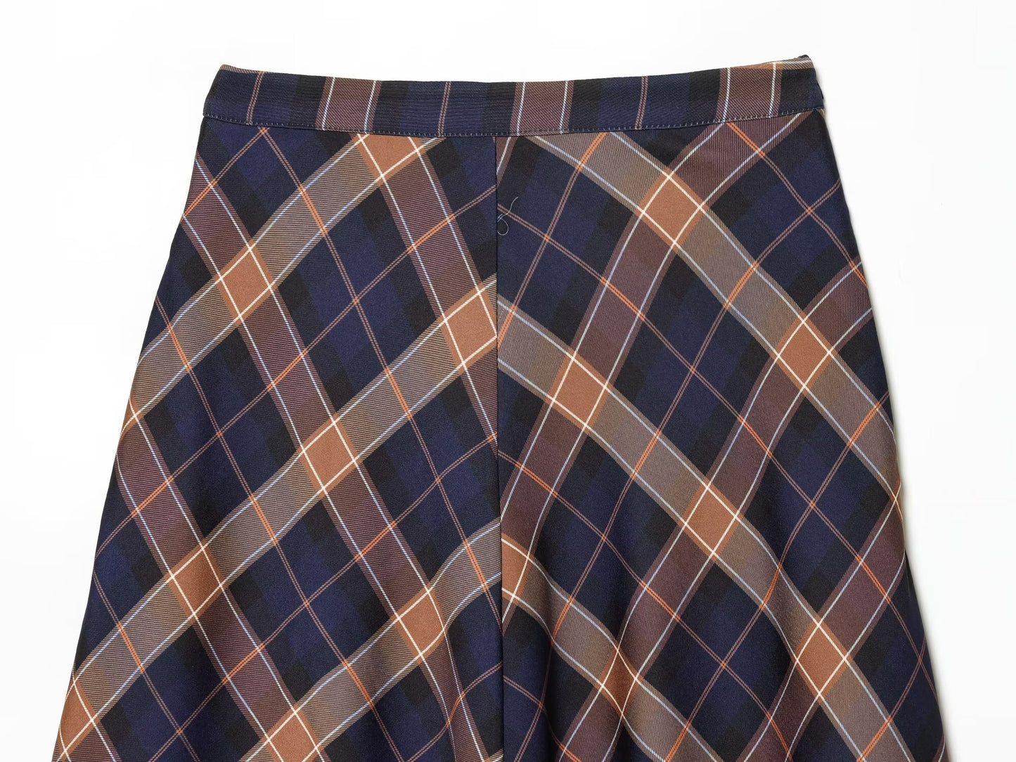 Women's casual cape style plaid MIDI skirt