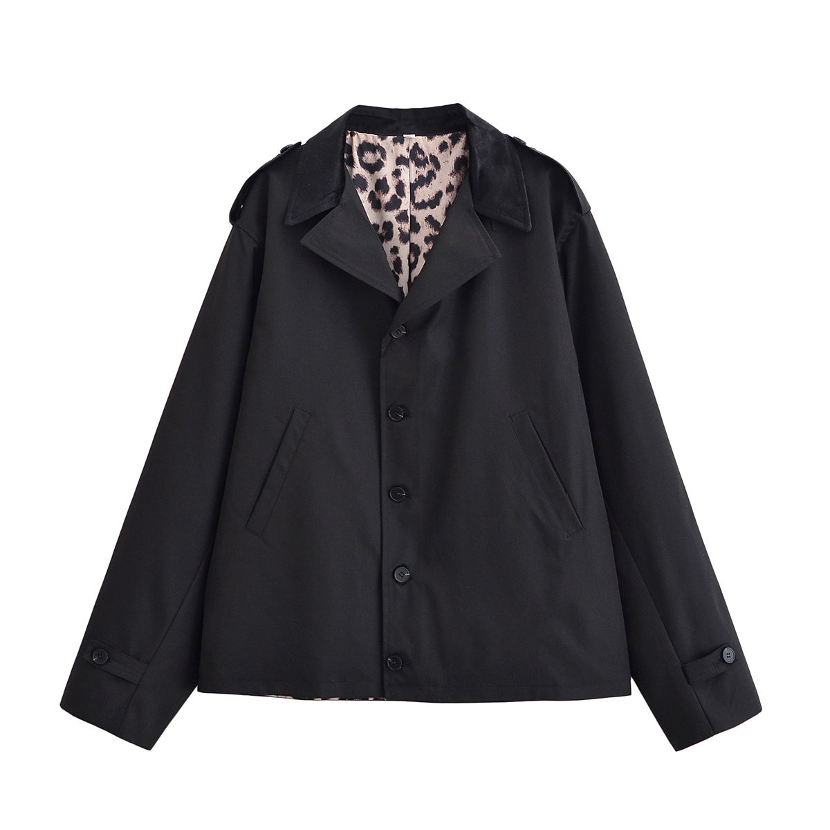 2025 Women's New Fashion Casual Suede Splicing Windbreaker Coat
