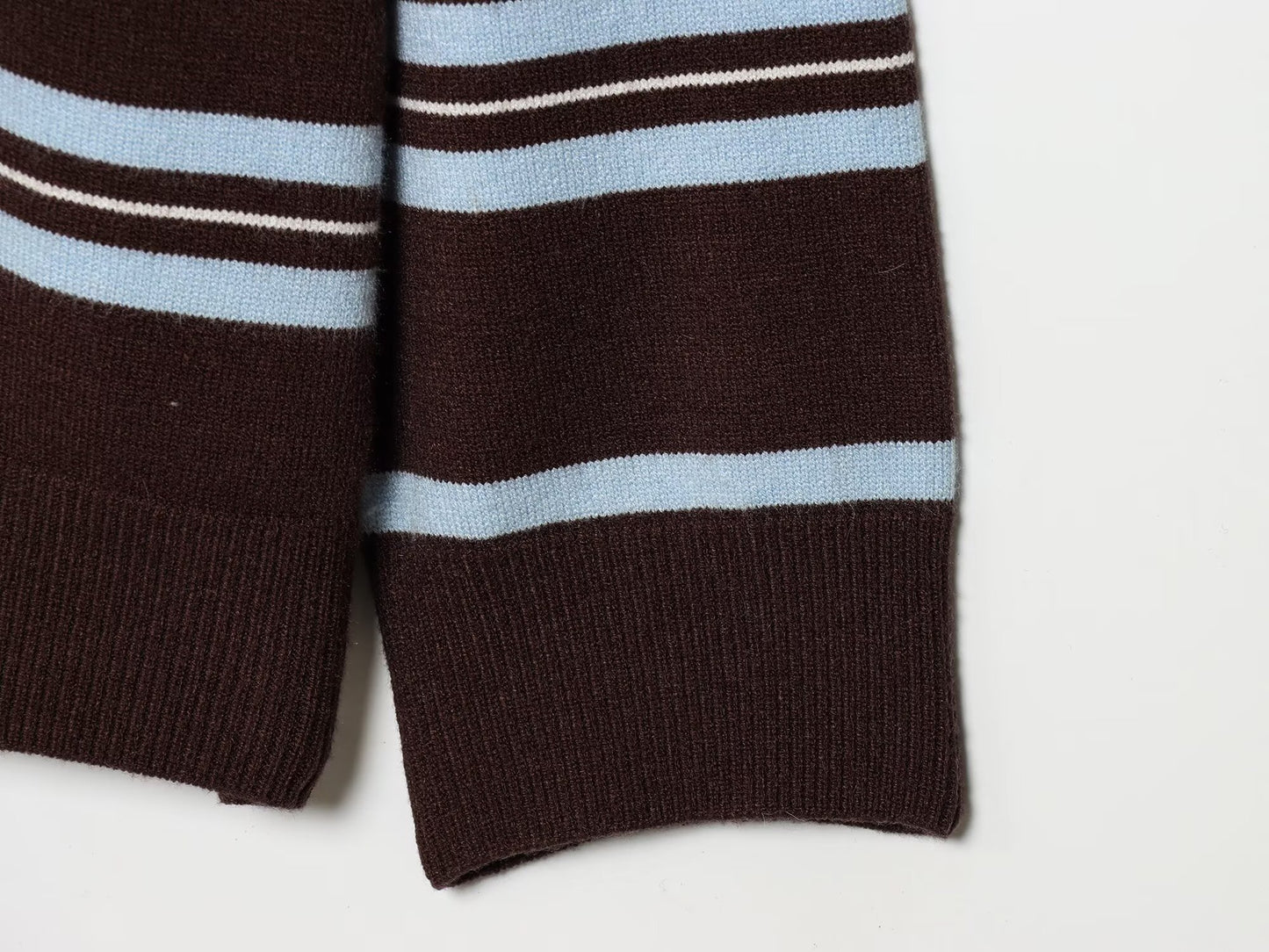 Women's comfortable striped knitted polo shirt