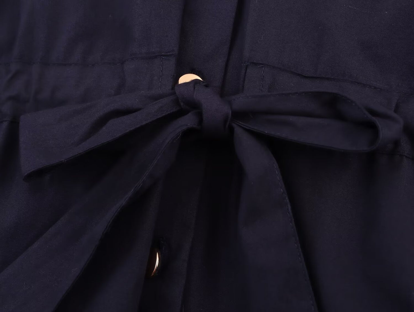 Women's New Fashion With Belt Casual Single breasted Poplin Shirt