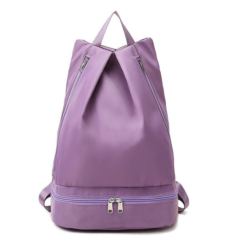 Men and Women with Wet and Dry Shoes Fitness Shoulder Bag Sports Bag Oxford Cloth Travel Backpack