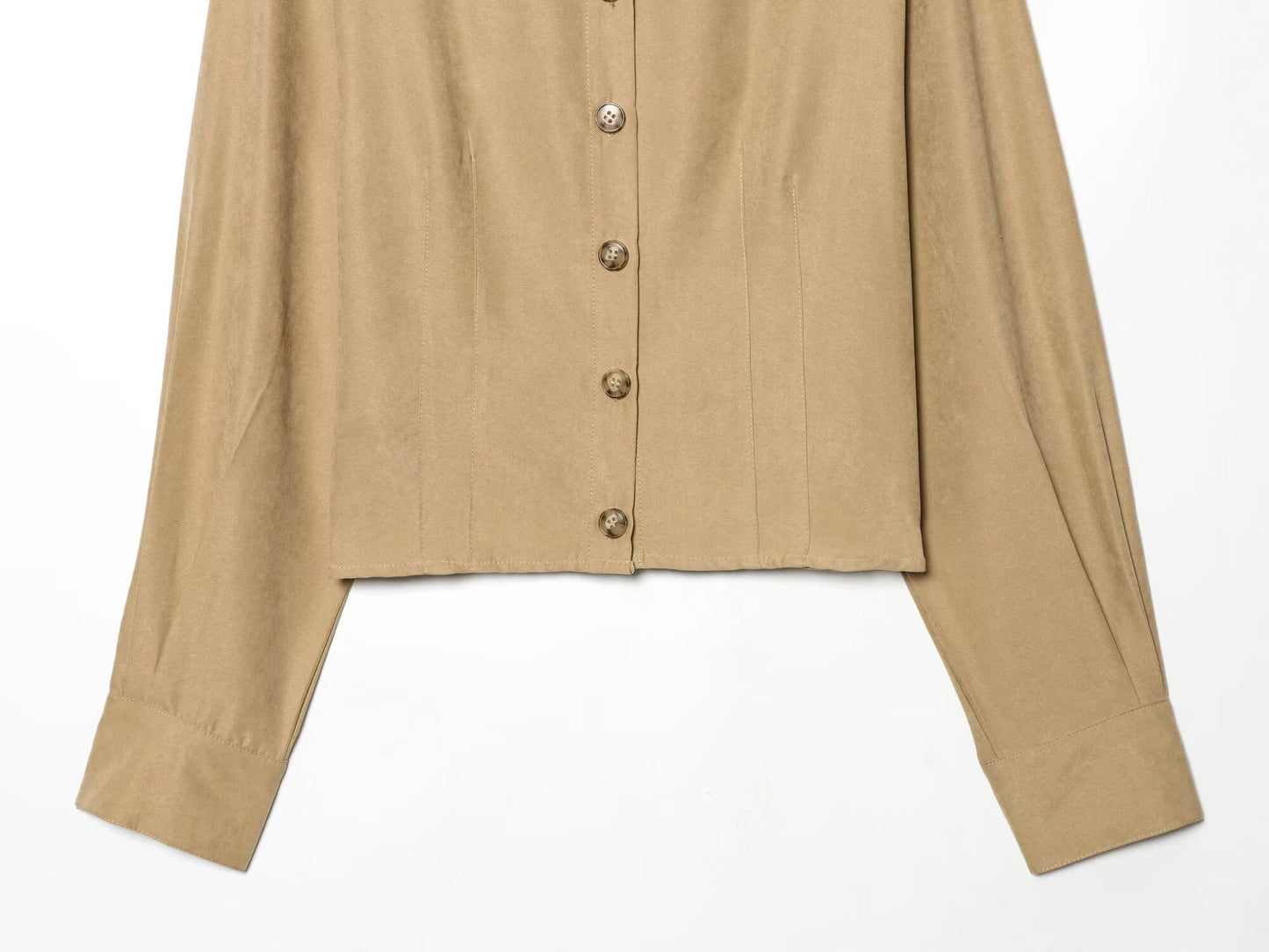 Women's soft texture slim lapel shirt