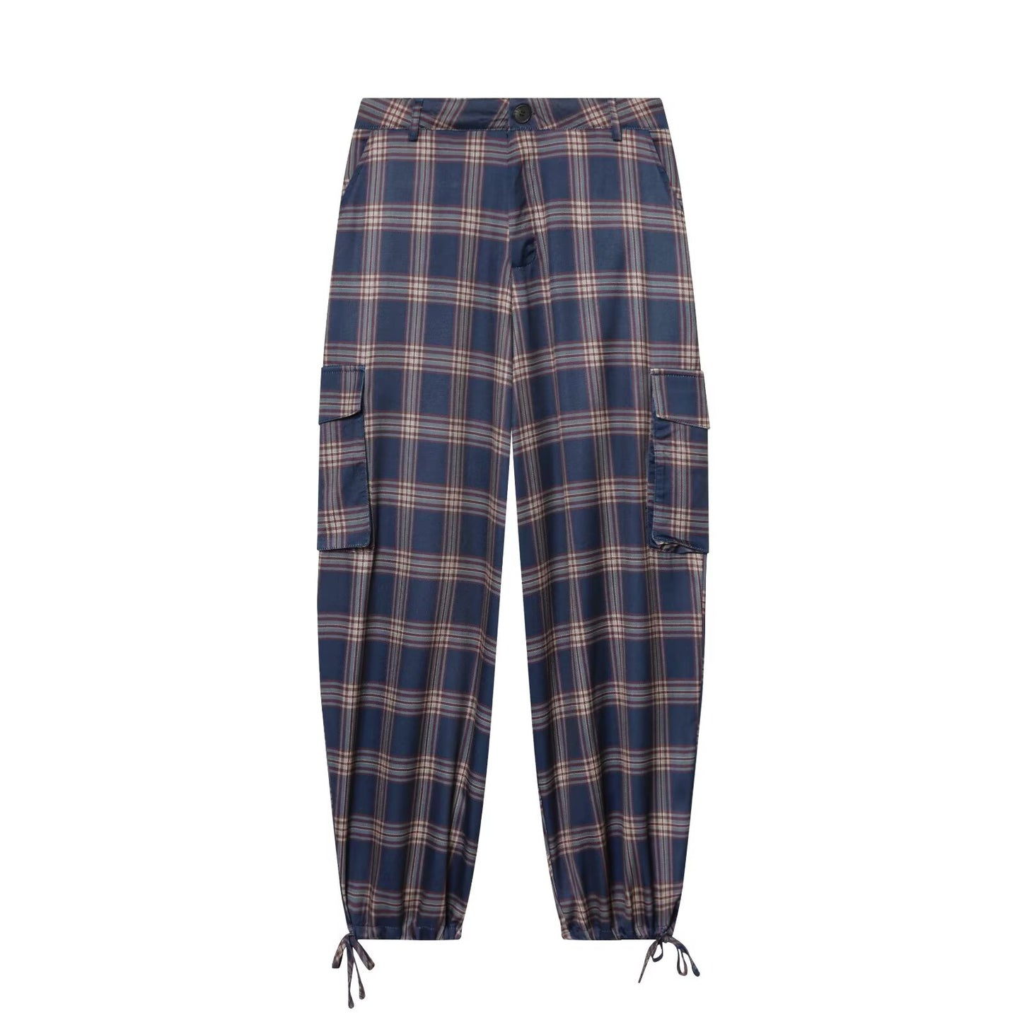 suit Women's 2 pieces plaid hooded cotton jacket Coat+Pants