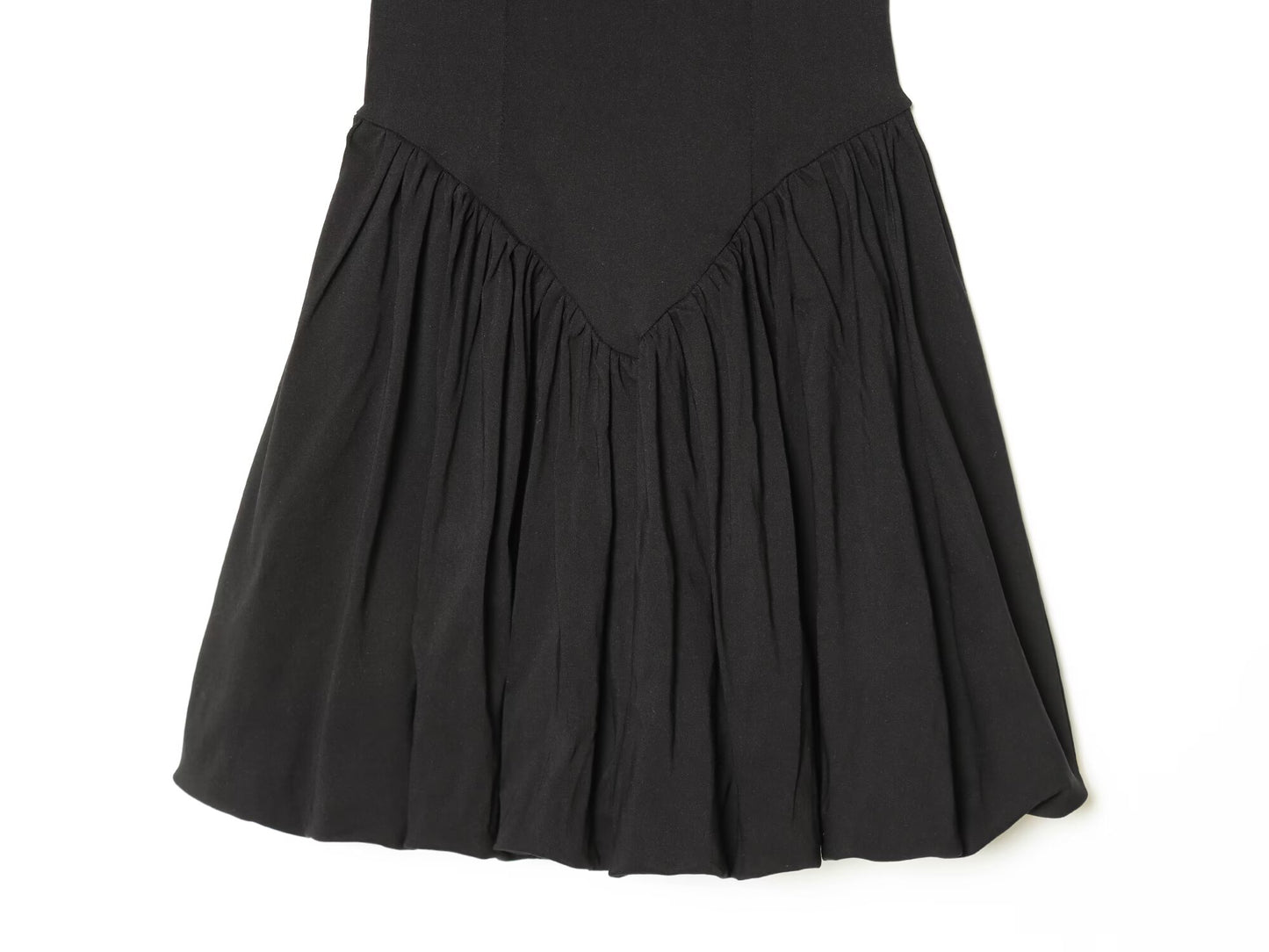 Women's black slim balloon effect dress