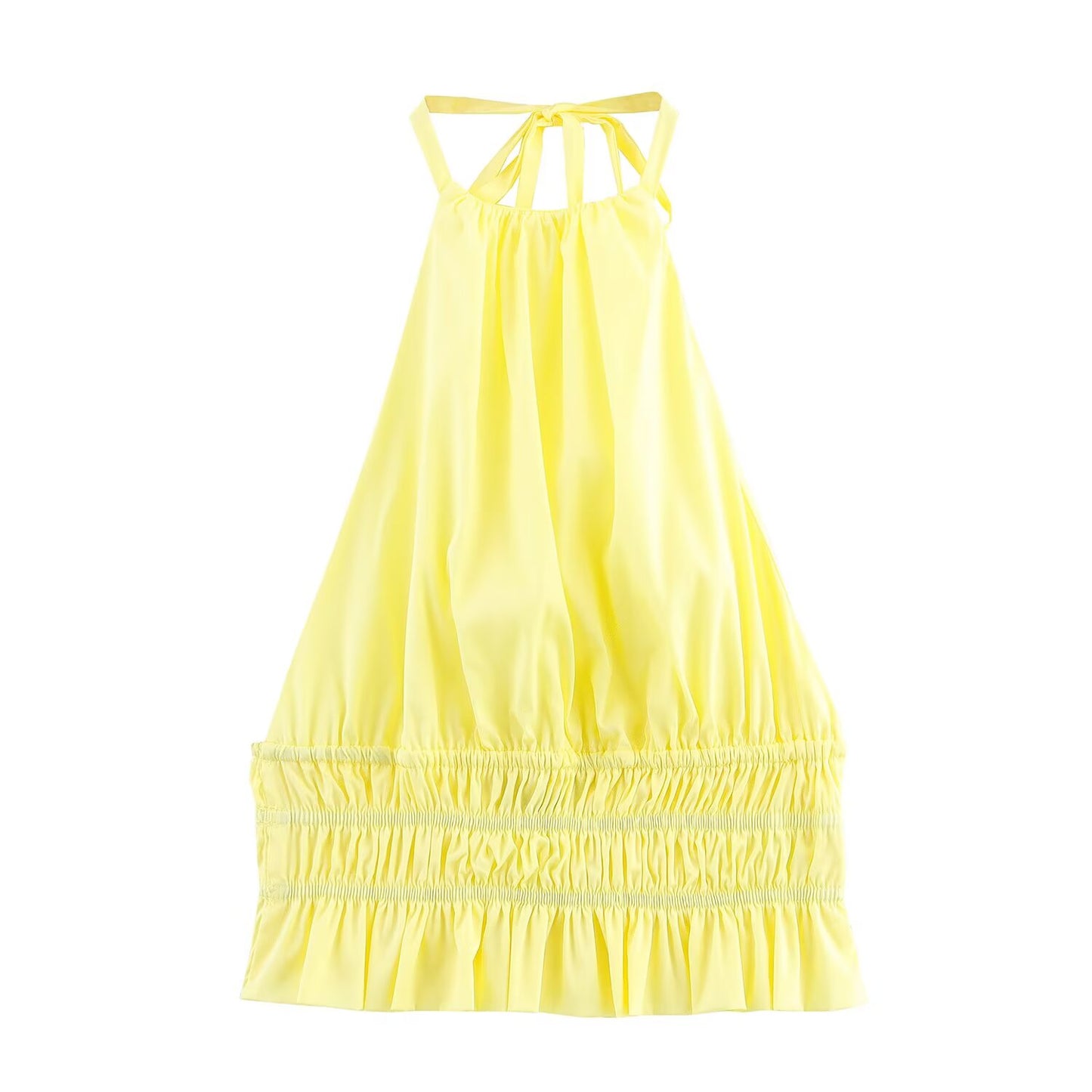 Women's new fashion sleeveless backless short hanging neck top