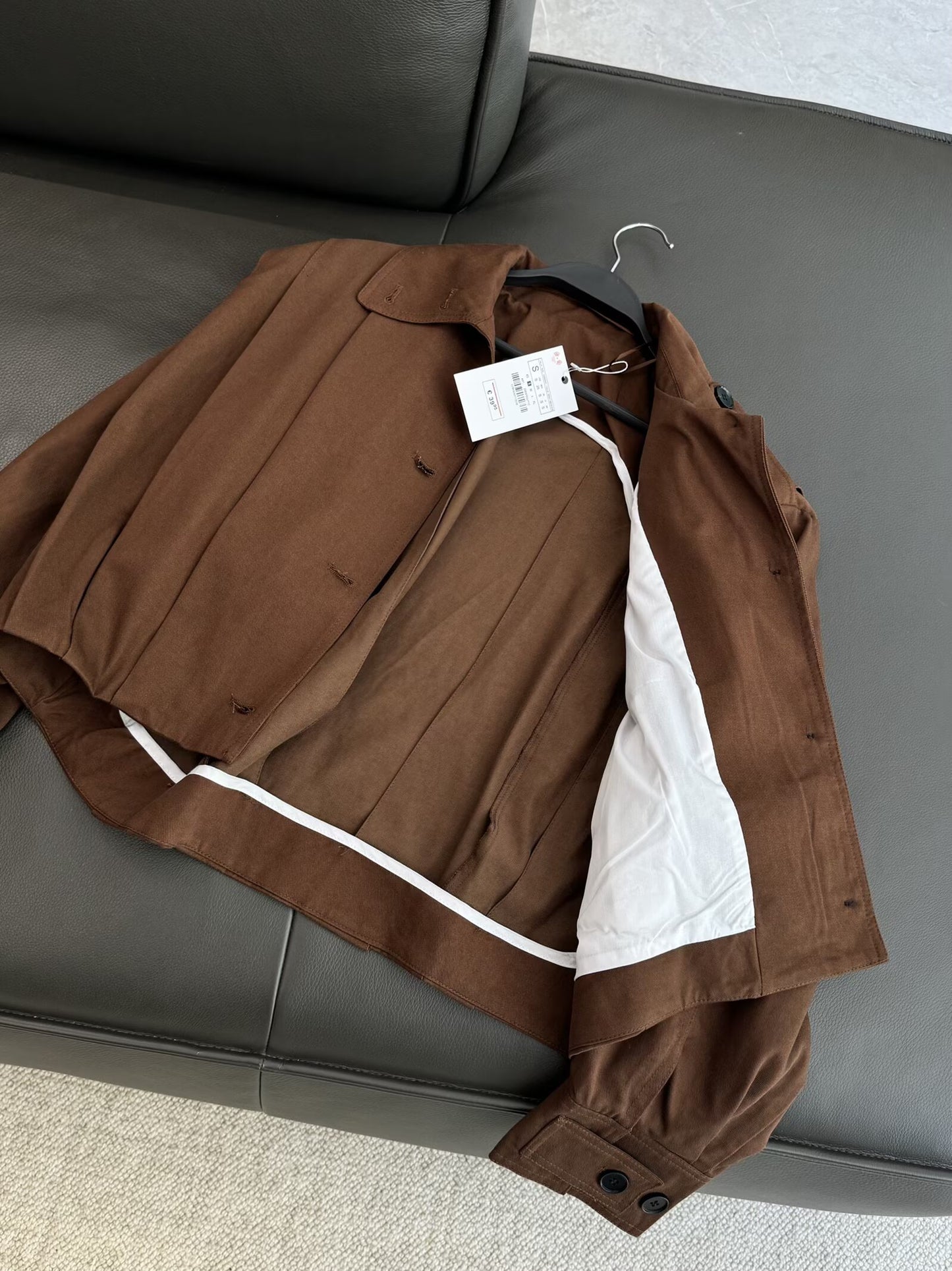 Women's autumn fashion short pleated strap decorative jacket Coat