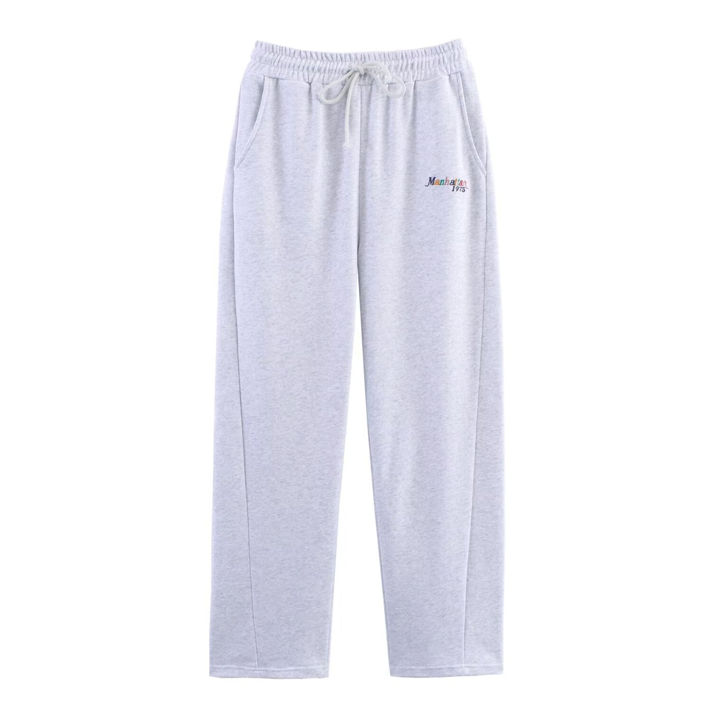 Women's new fashion loose letter embroidered O Neck Sweatshirts + Pants suit