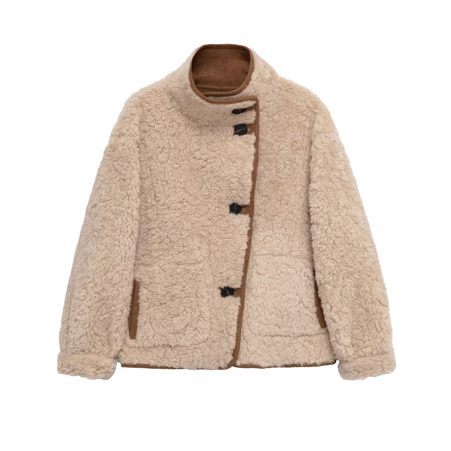 Women's double-sided wear warm fleece jacket Coat