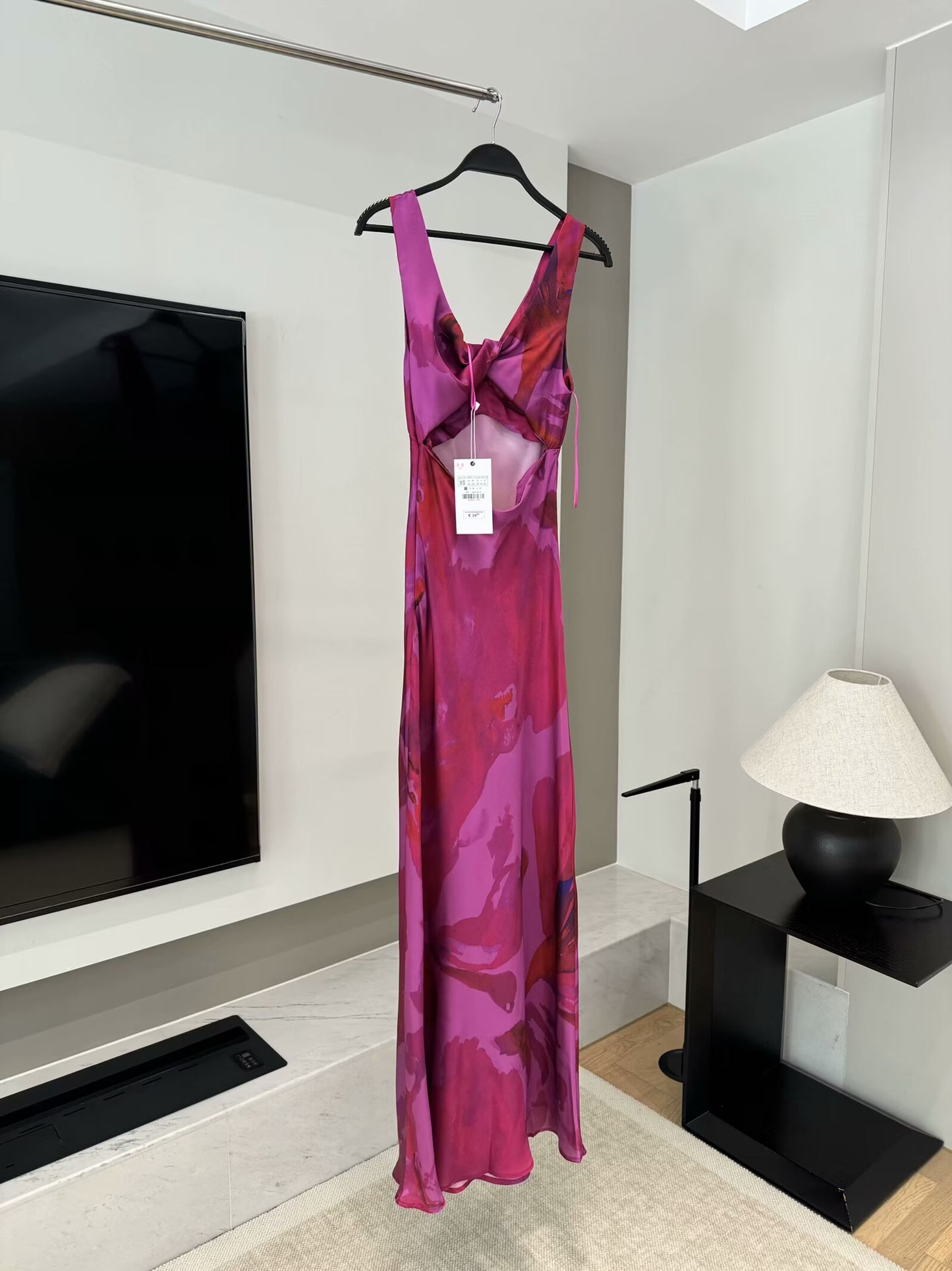 Women's 2025 new fashion sleeveless slim printed MIDI dress