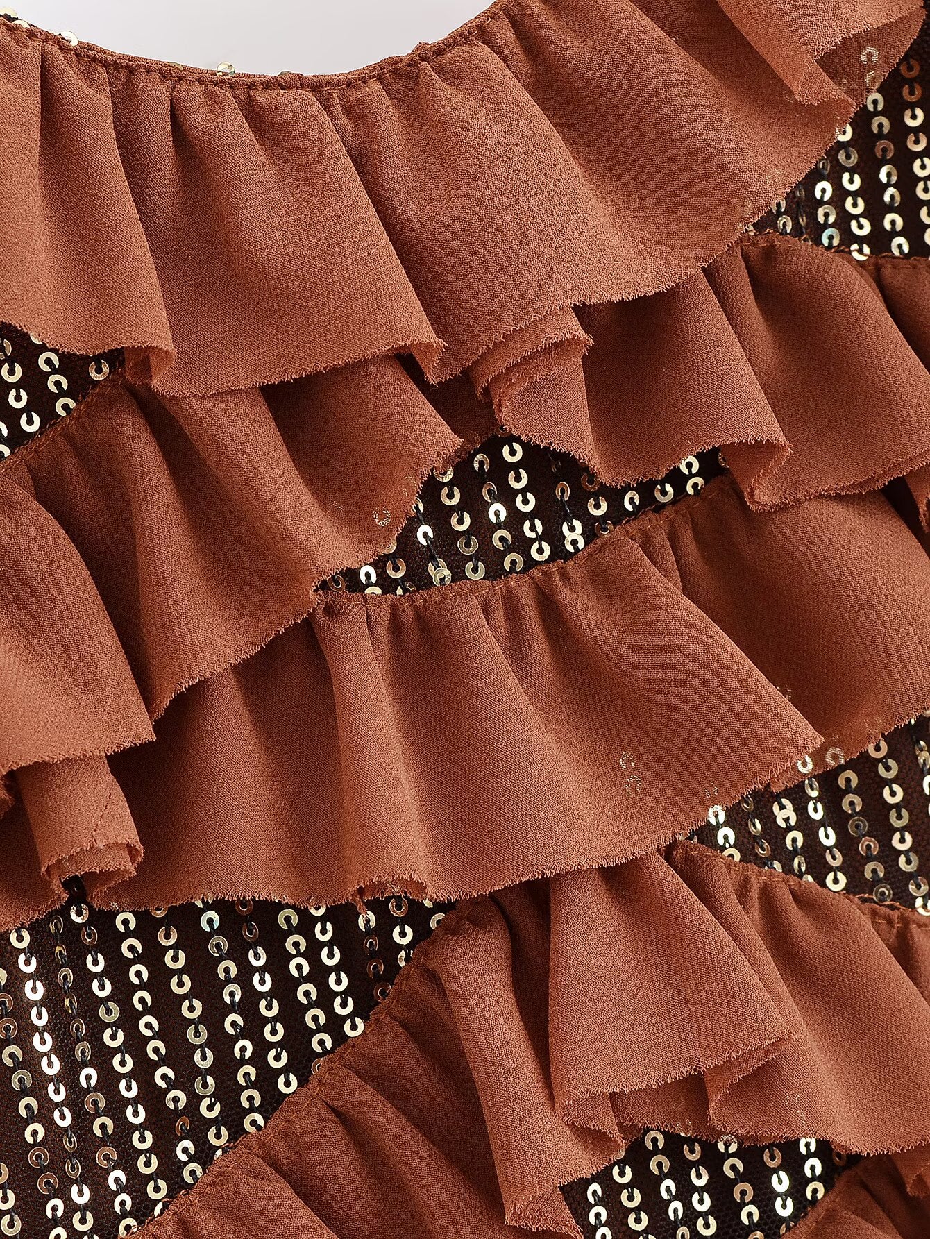 Women's new fashion beaded layered decorative Short suspender top