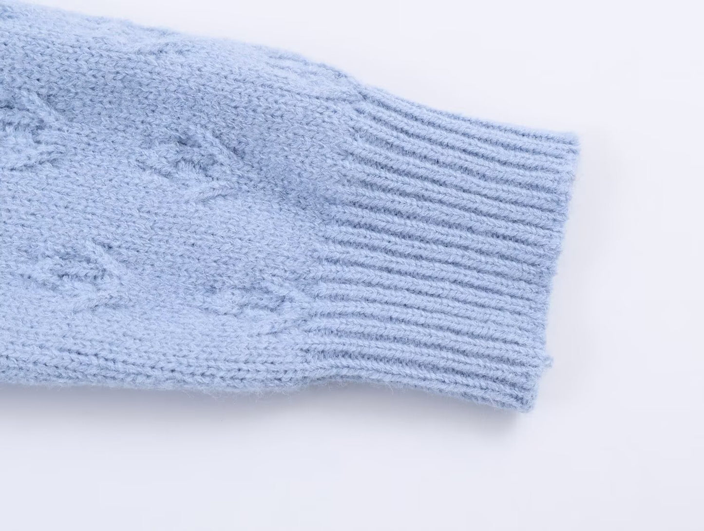 Women's embroidery decorative lace up knitted cardigan