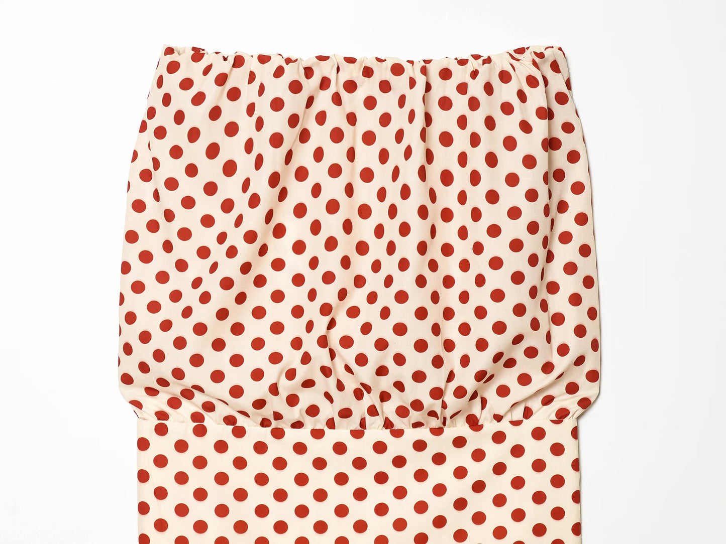 Women's polka dot strapless dress