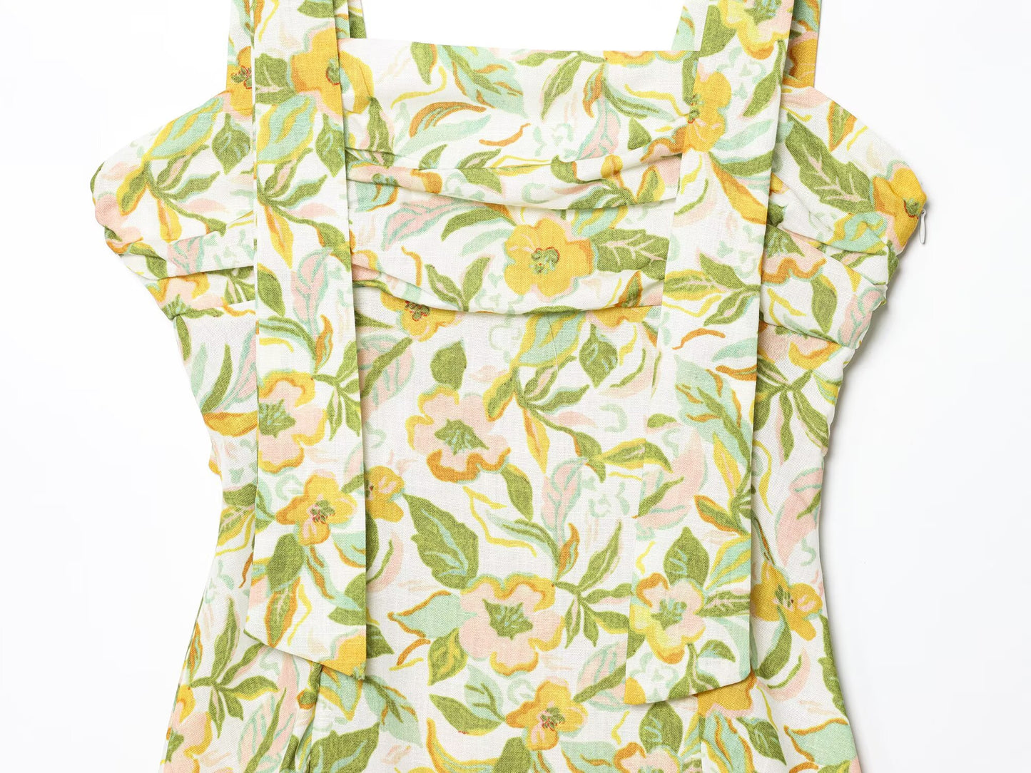 Women's Summer Fashion Printed Linen Blended Mini Dress