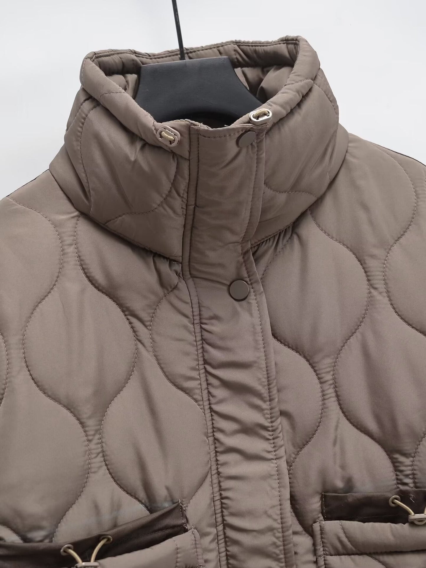 Women's loose standing collar cotton jacket Coat