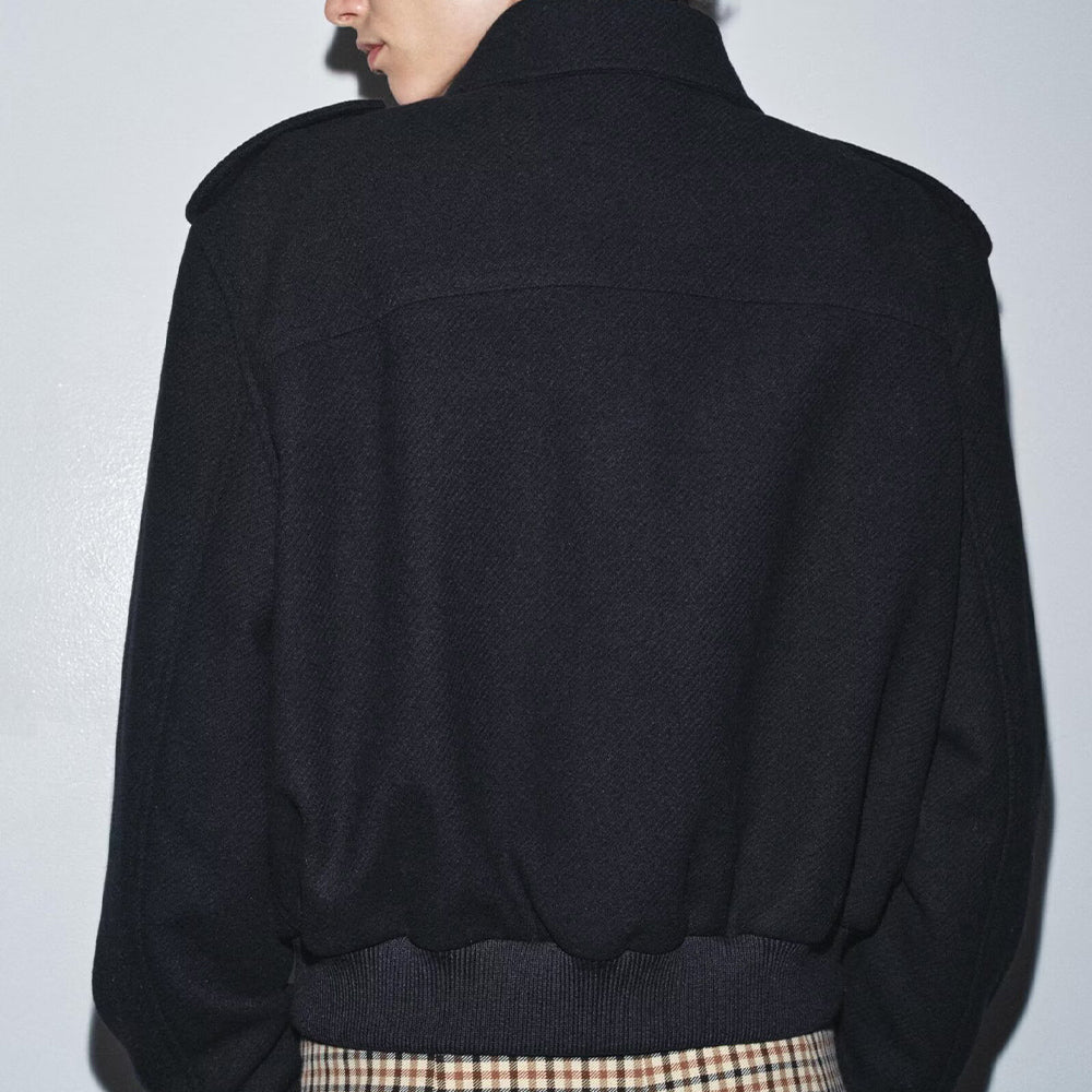 Women's new fashion casual Lapel wool blend jacket Coat