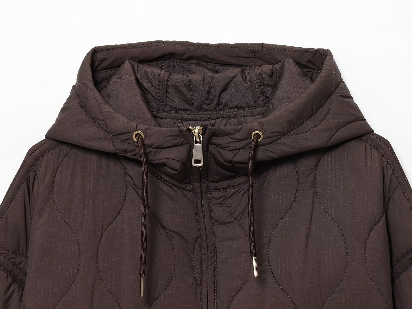 Women's new fashion loose warm hooded quilted cotton Coat