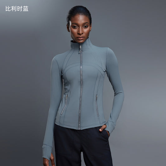 Women's new Joker autumn long-sleeved yoga clothes stretch slim sports coat
