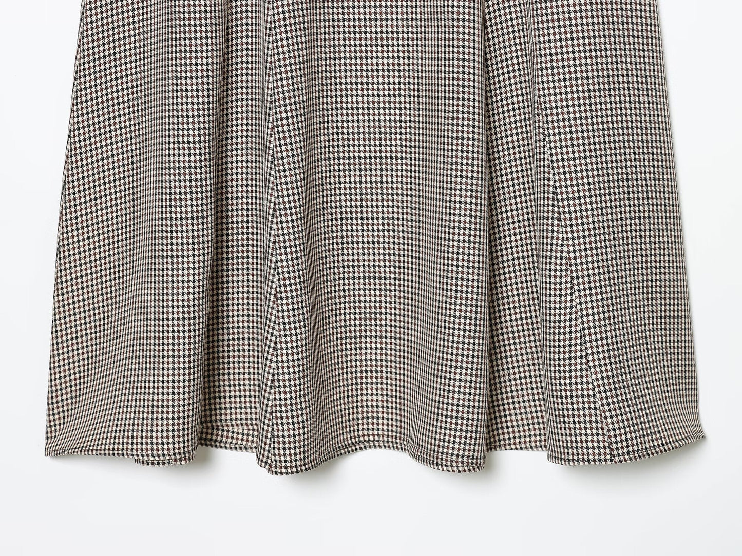 Women's with Belt cape style checkered Midi skirt