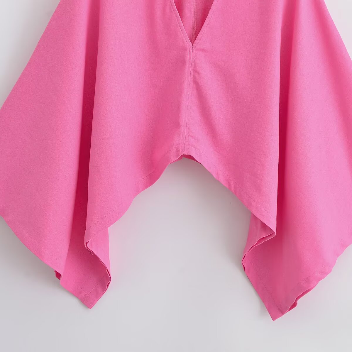 suit Women's 2 pieces new V-neck asymmetrical cape style top+Pants suit