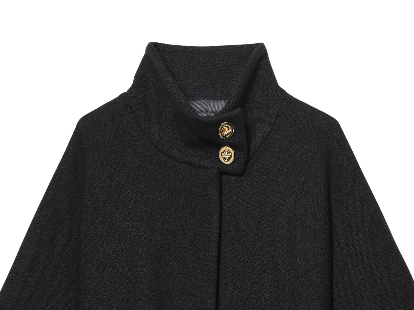 Women's With Belt stand collar Wool Blended Coat