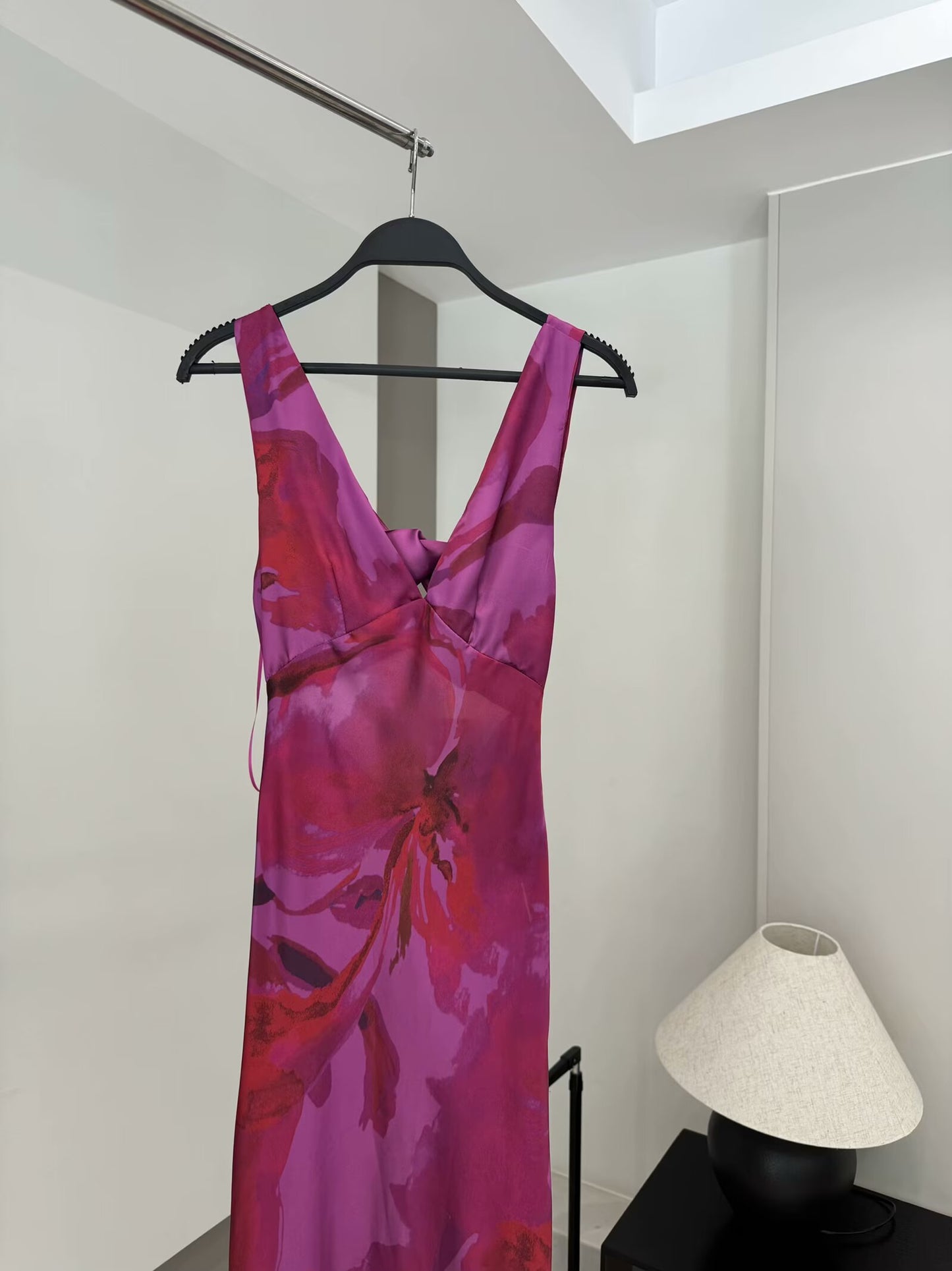 Women's 2025 new fashion sleeveless slim printed MIDI dress