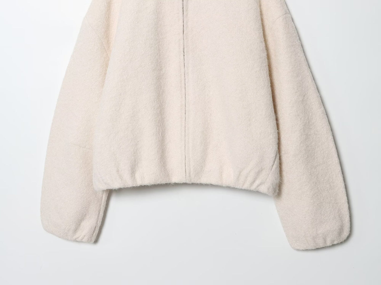 Women's new fashion short stand collar fur Woolen jacket Coat