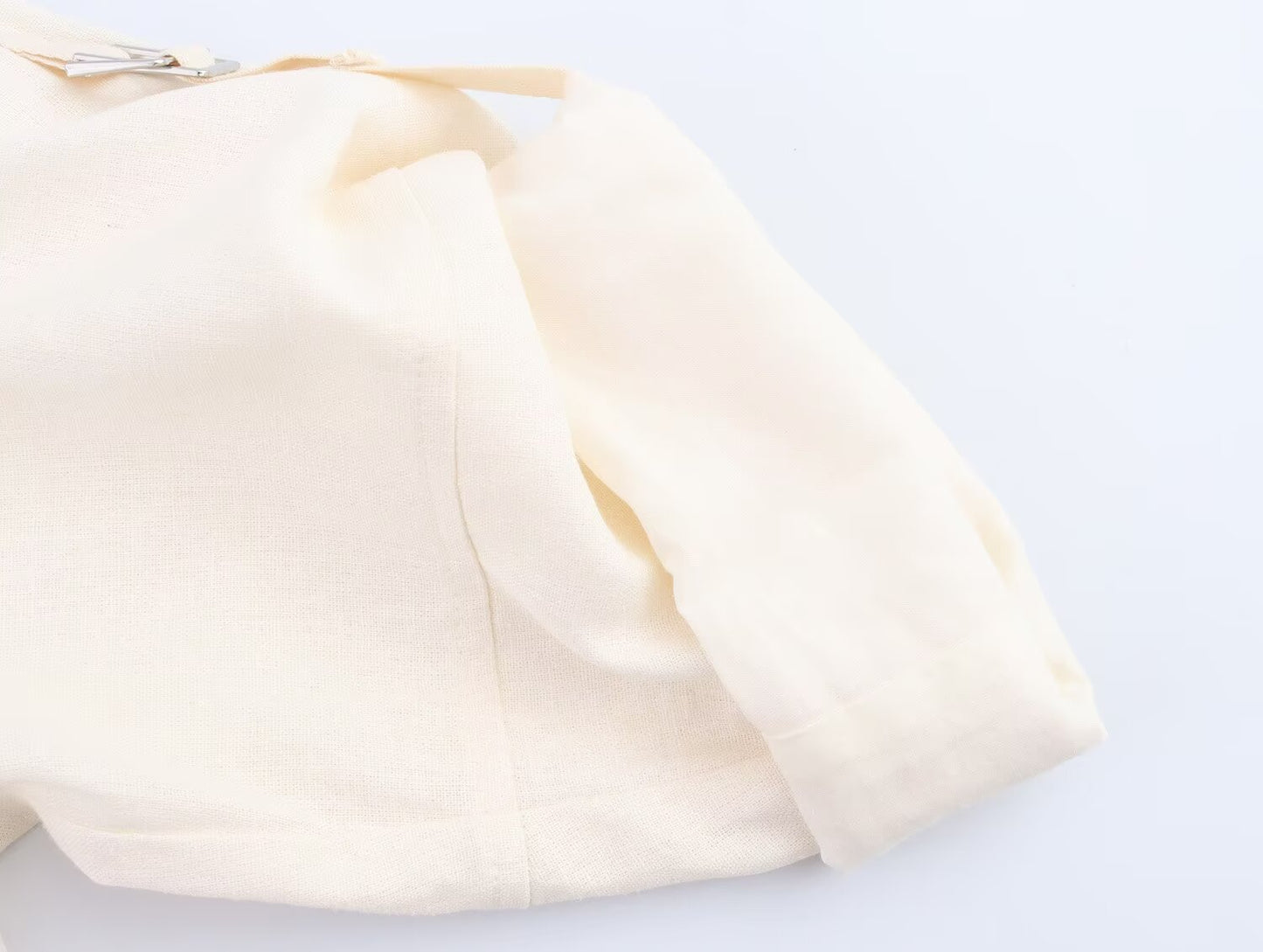 Women's new fashion loose linen blend rollable sleeve jacket coat