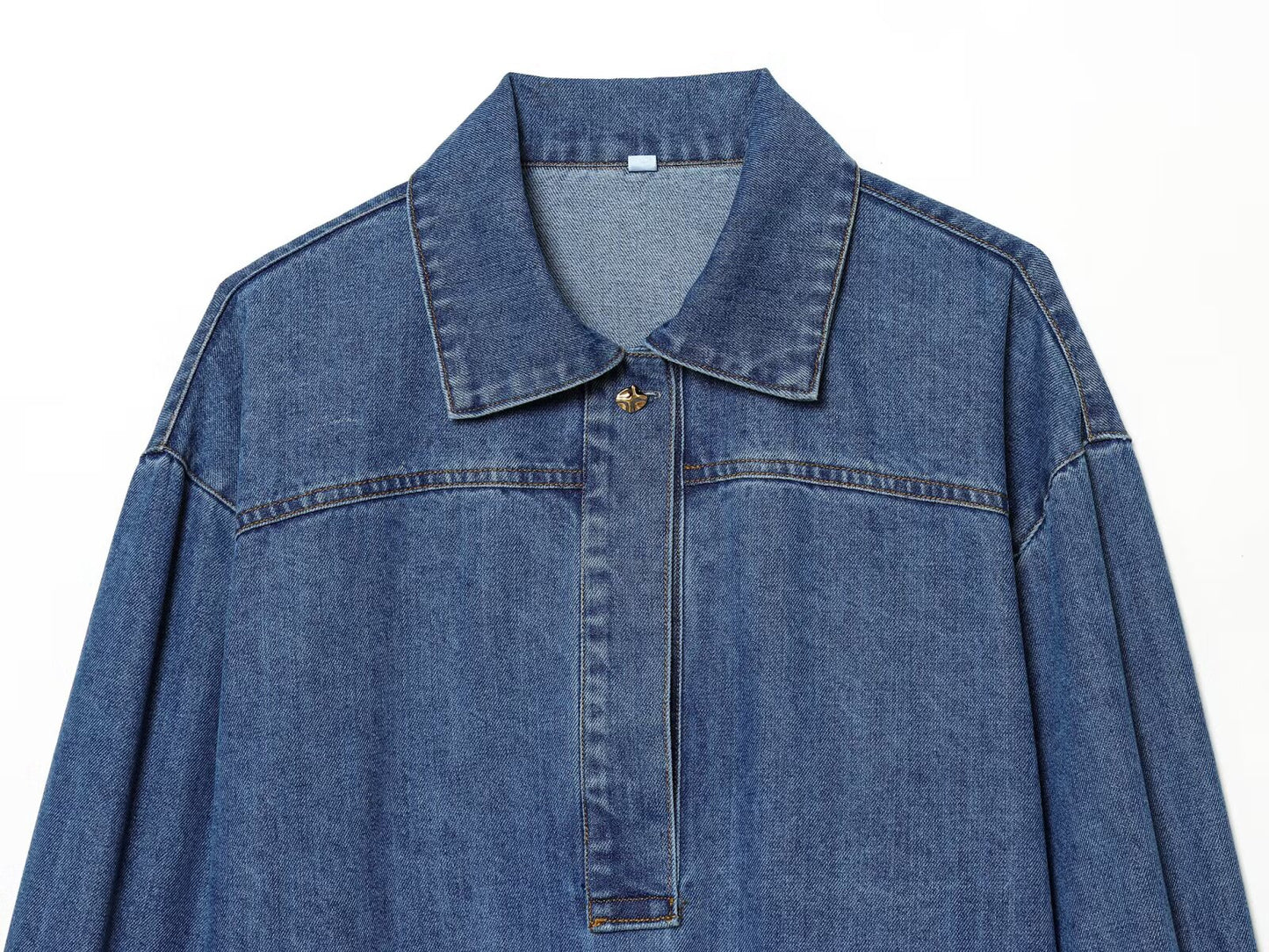 2026 Women's casual Lapel denim shirt