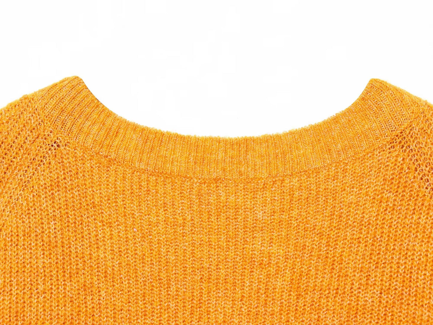 Women's back knot decoration short knitted sweater