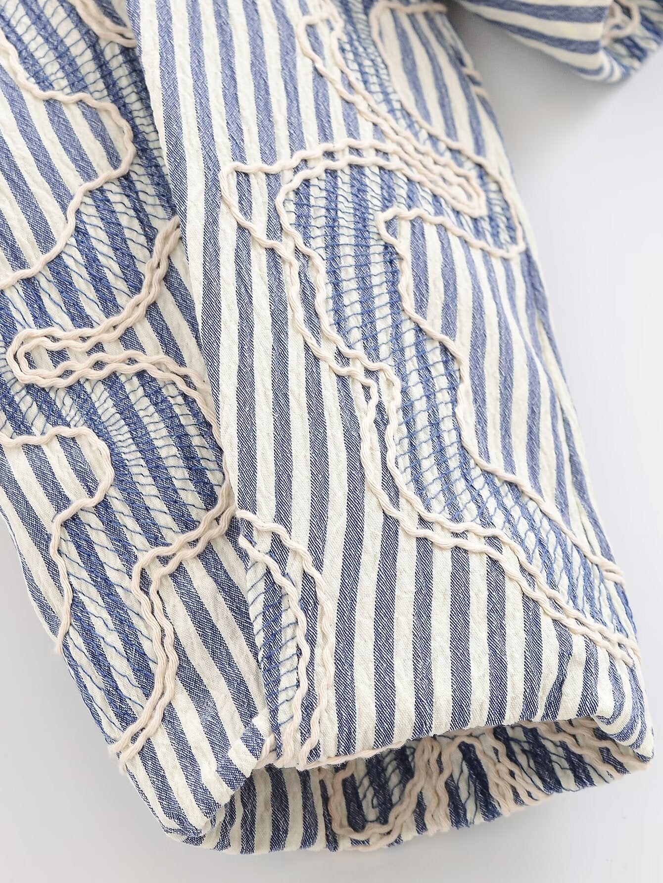 Women's new fashion casual short rope embroidery jacket coat