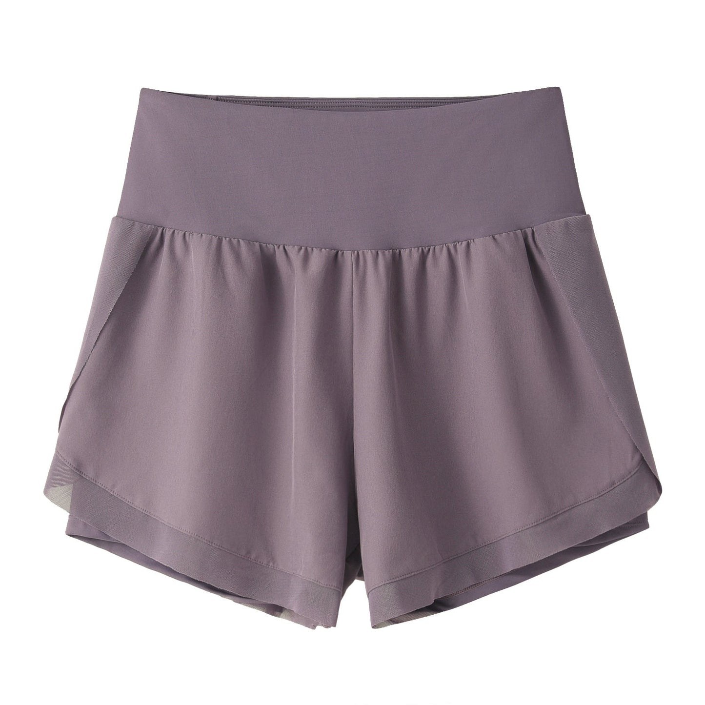 LU Women's new high waist and abdomen anti-exposure shorts