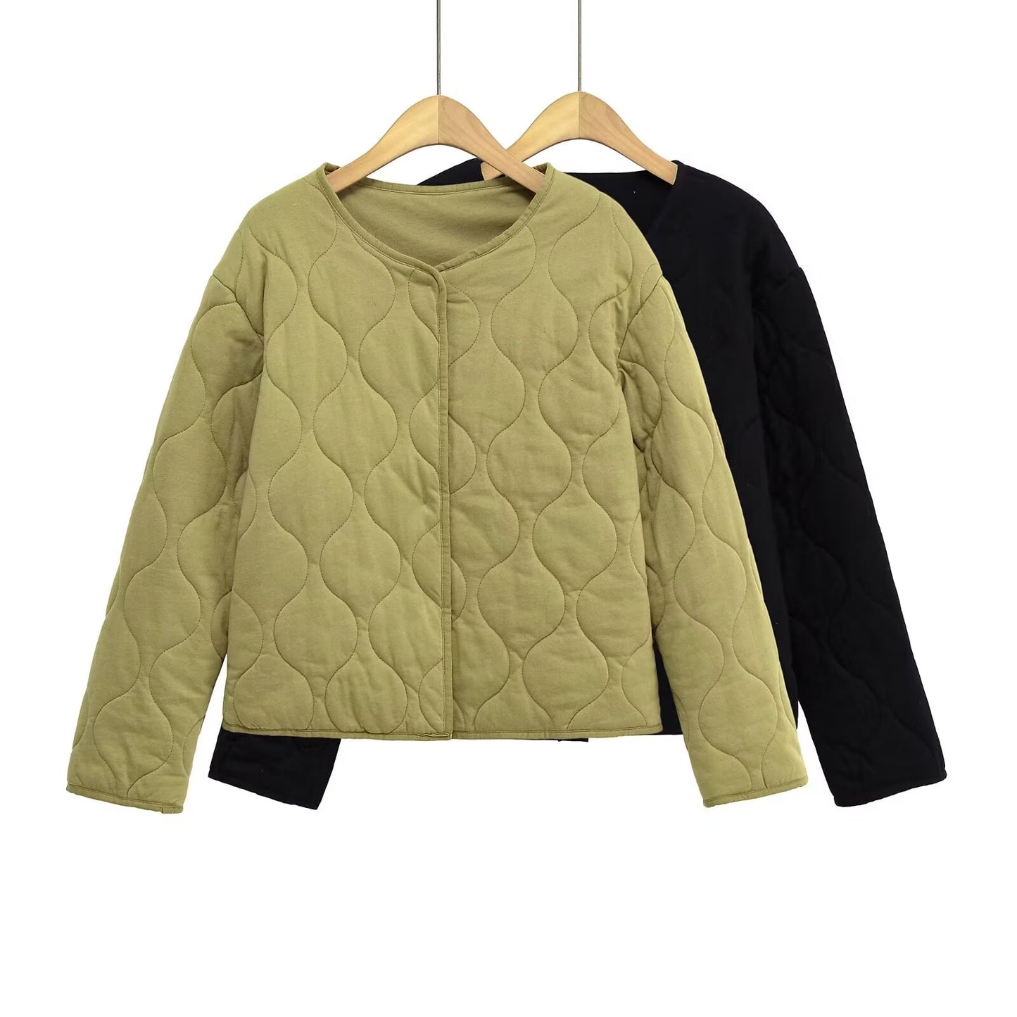 Women's loose single breasted warm cotton Coat