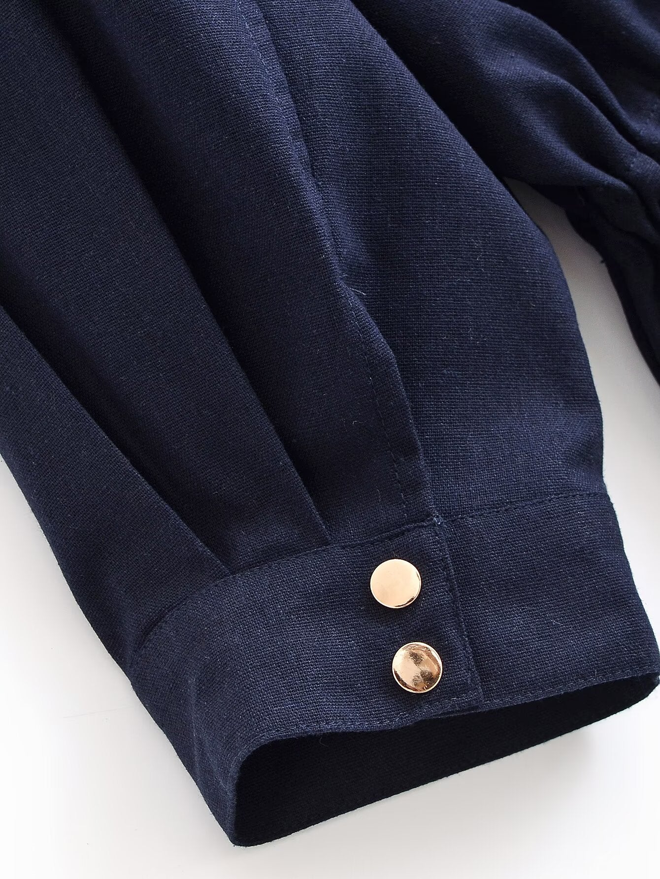 Women's new fashion with drawstring long sleeved linen blend jacket coat