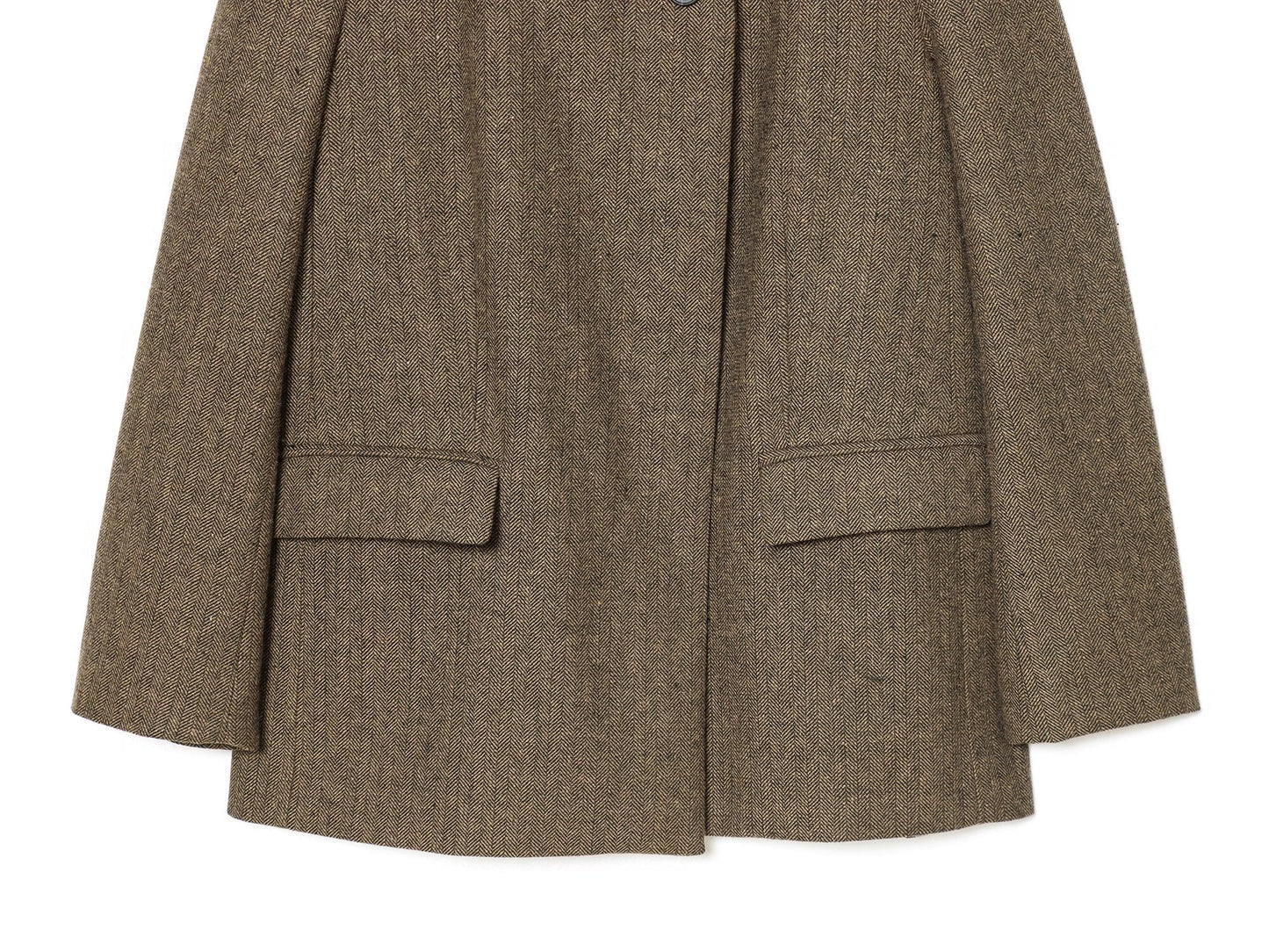 Women's loose stand collar herringbone diagonal Blazer Coat