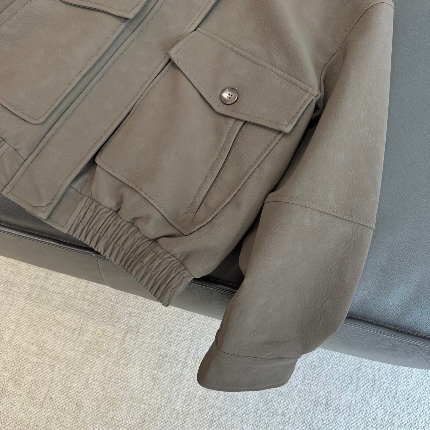 Women's new Anti suede effect detachable fur collar jacket Coat