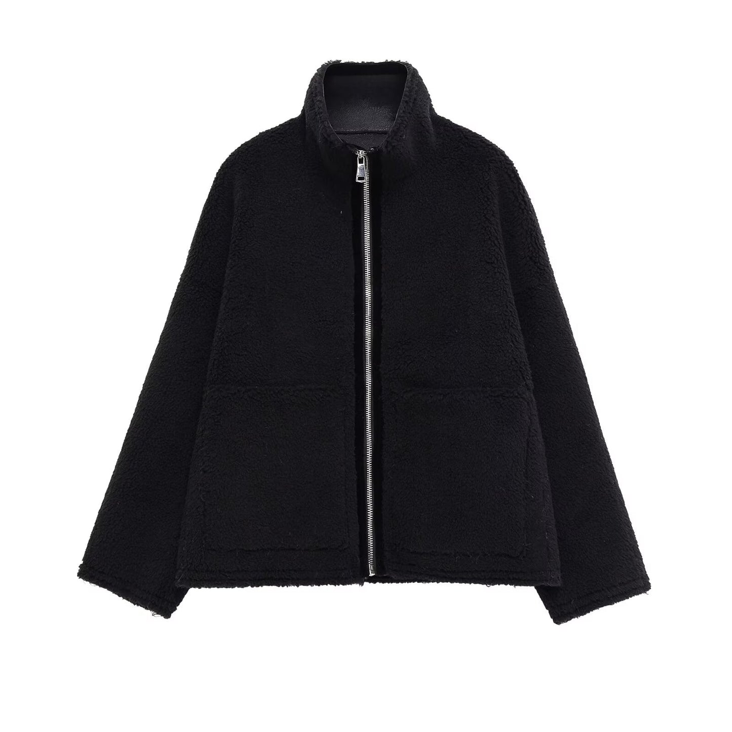 Women's thick warm double-sided lamb wool Coat