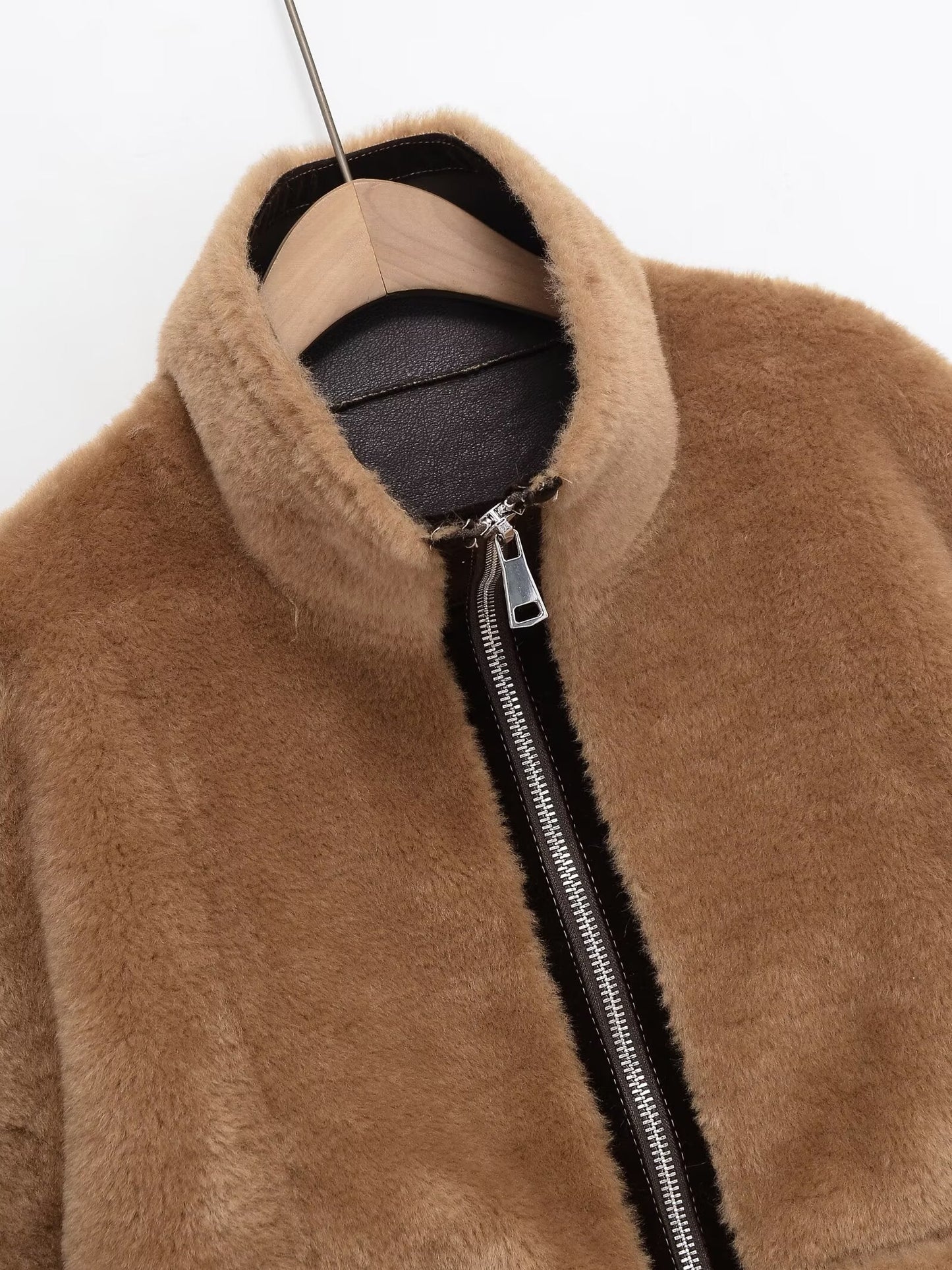 Women's thick warm double-sided lamb wool Coat