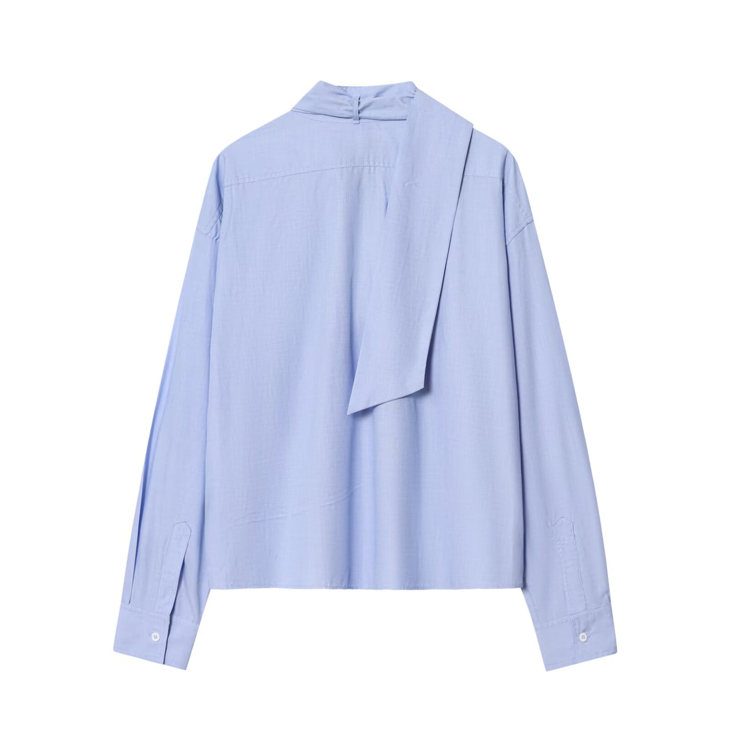 Women's bow decoration casual button up shirt