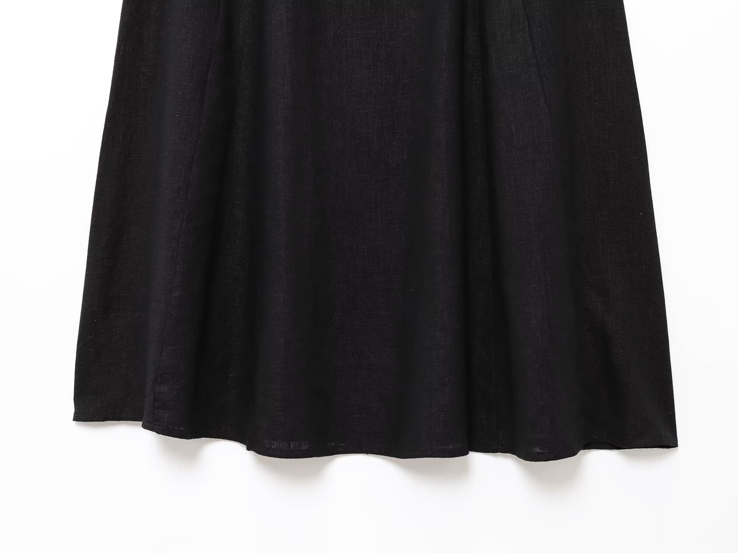 Women's 2025 New Fashion With Belt Linen Blended Midi Skirt Retro High Waist Side Zipper Women's Skirt