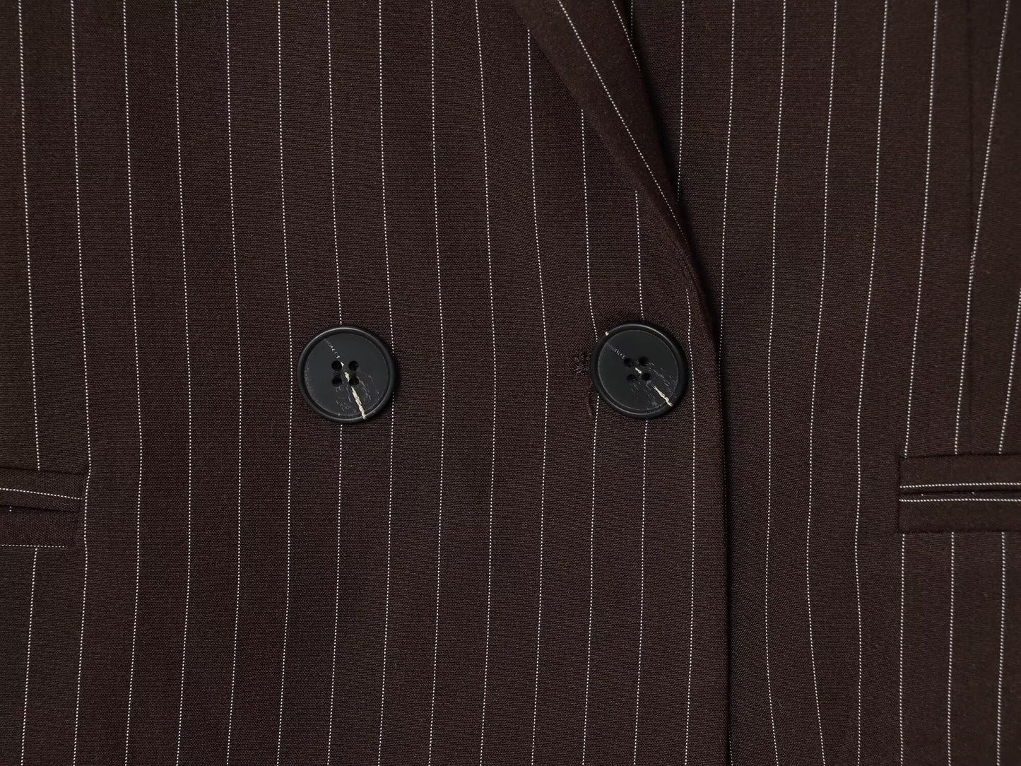 Women's new fashion loose double breasted thin striped suit jacket