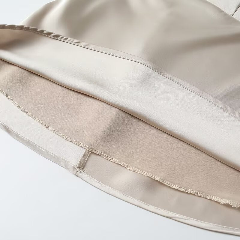 Women's satin textured lingerie style suspender top